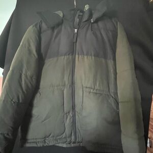 St. John's Bay Black and Olive Puffer Jacket